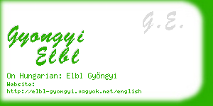 gyongyi elbl business card